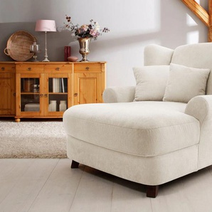XXL-Sessel HOME AFFAIRE Oase, beige (creme), B:120cm H:101cm T:142cm, Luxus-Microfaser (90% Polyester/10% Polyamid), Sessel, mit Wellenunterfederung und 2 Zierkissen, Topseller