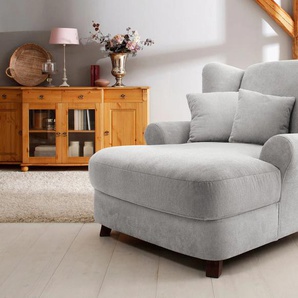 XXL-Sessel HOME AFFAIRE Oase, silber, B:120cm H:101cm T:142cm, Luxus-Microfaser (90% Polyester/10% Polyamid), Sessel, mit Wellenunterfederung und 2 Zierkissen, Topseller