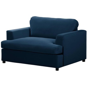 XXL-Sessel Nerpio Blau Samt Vaia 120 x 74 x 95cm