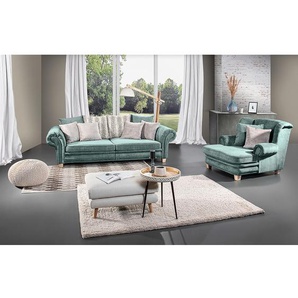 XXL Salvator Blau Samt Saidy 125 x 100 x 140cm