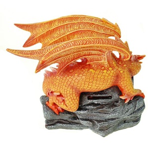 XXL Spardose Drachenwächter 21 cm aus Polyresin bunt Sparschwein Drache