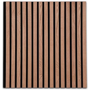 Xxxl Akustikpaneel, Eiche, Holzwerkstoff, Holz, 60x60 cm, Montage ohne Bohren, Tapeten & Wandverkleidungen, Akustikpaneele
