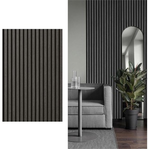 Xxxl Akustikpaneel Eiche schwarz Sonido Elements, Schwarz, Eiche, Holz, Kunststoff, Holzwerkstoff, Eiche, furniert, Holz, 56x120x1.8 cm, FSC Mix,