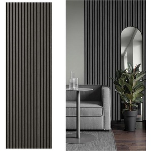 Xxxl Akustikpaneel Eiche schwarz Sonido Elements, Schwarz, Eiche, Holz, Kunststoff, Holzwerkstoff, Eiche, furniert, Holz, 244x1.8x56 cm, FSC Mix,