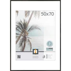 Xxxl Bilderrahmen Kyoto, Schwarz, Kunststoff, Glas, rechteckig, 71.1x51.1 cm, Bilder und Zubehör, Bilderrahmen, Bilderrahmen Kunststoff