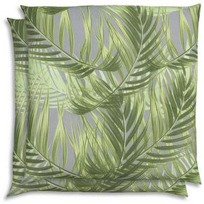 Xxxl Gartensitzkissen, Grau, Grün, Textil, 2-teilig, Blätter, Füllung: Schaumstoff, Vlies, quadratisch, 48x7x48 cm, Oeko-Tex® Standard 100,