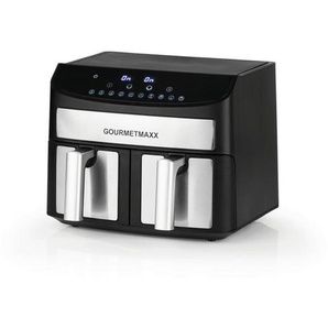 Xxxl HEIßLUFTFRITTEUSE GOURMETmaxx, Schwarz, Silber, Metall, Kunststoff, 7 L, 36x31x39 cm, Timer, Heißlufttechnologie, Programm wählbar, Display,