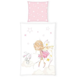 Xxxl Kinderbettwäsche, Weiß, Pink, Textil, 135x200 cm, Oeko-Tex® Standard 100, pflegeleicht, hautfreundlich, Schlaftextilien, Bettwäsche,