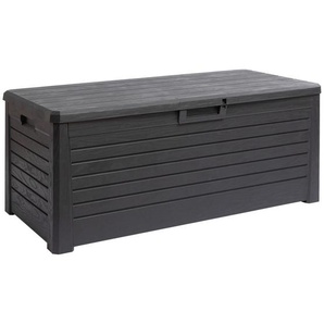 Xxxl Kissenbox, Anthrazit, Holzoptik, 1 Fächer, 148x60x72 cm, UV-beständig, wetterbeständig, geeignet zum Sitzen, Aufbewahrung & Schutzhüllen,