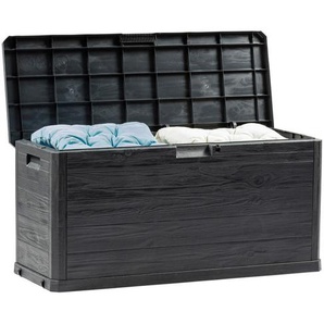 Xxxl Kissenbox, Anthrazit, Kunststoff, Holz, 1 Fächer, 117x56x45 cm, Deckel, rollbar, UV-beständig, absperrbar, Aufbewahrung & Schutzhüllen,