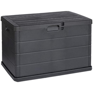 Xxxl Kissenbox, Anthrazit, Kunststoff, Holzoptik, 55x52x79 cm, Made in Italy, Deckel aufklappbar, recycelbar, absperrbar, Aufbewahrung & Schutzhüllen,