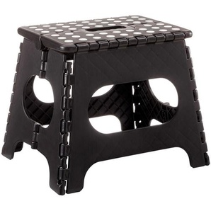 Xxxl Klapphocker, Schwarz, Kunststoff, 34x27x26 cm, SGS-geprüft, Wohnzimmer, Hocker, Sitzhocker