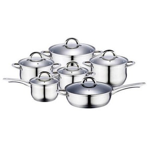 Xxxl Kochtopfset, Edelstahl, Transparent, Metall, Glas, 12-teilig, 16 cm,18 cm,16 cm, 3L/1.9L/1.9L/2.7L/3.6L/6.2L L,1.9 L,2.7 L,3.6 L,6.2 L,1.9 L,