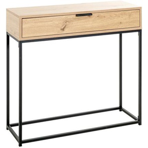Xxxl Konsolentisch, Schwarz, Eiche, Metall, 1 Schubladen, rechteckig, eckig, 28x77x80 cm, Stauraum, Wohnzimmer, Wohnzimmertische, Konsolentische
