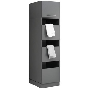 Xxxl Mehrzweckschrank, Anthrazit, Holzwerkstoff, 2 Fächer, 50x162x67.5 cm, erweiterbar, stehend, Waschküche, Mehrzweckschränke