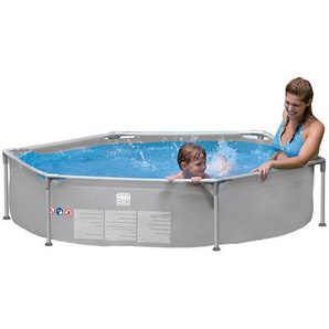 Xxxl Pool 77518, Grau, Metall, Kunststoff, Uni, 51 cm, Freizeit, Pools und Wasserspaß, Pools, Aufstellpools