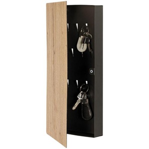 Xxxl Schlüsselkasten, Schwarz, Eiche, Metall, 20x40x4 cm, Garderobe, Schlüsselboards & -kästen