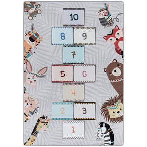 Xxxl Spielteppich Play 2903 grau, Grau, Textil, rechteckig, 80x120 cm, Oeko-Tex® Standard 100, für Fußbodenheizung geeignet, schmutzabweisend,
