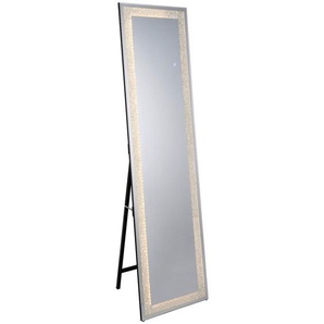 Xxxl Standspiegel Hermine, Silber, Glas, Glitzer, rechteckig, 40x160x4 cm, Ganzkörperspiegel, Spiegel, Standspiegel