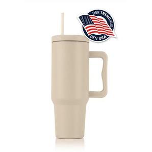 Xxxl Thermobecher Gourmetmaxx, Beige, Metall, Kunststoff, 1,2 L, 11x27x15.5 cm, doppelwandig, abnehmbarer Deckel, hält warm, kalt, Kaffee & Tee,