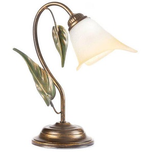 Xxxl Tischleuchte, Bronze, Olivgrün, Metall, Glas, 30x20x29 cm, Lampen & Leuchten, Innenbeleuchtung, Tischlampen, Tischlampen