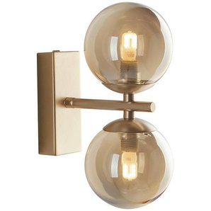 Xxxl Wandleuchte, Champagner, Metall, Glas, 10x23.3x16.5 cm, Lampen & Leuchten, Innenbeleuchtung, Spots & Strahler, Wandstrahler