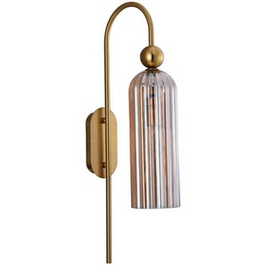 Xxxl Wandleuchte Piega, Gold, Bernstein, Glas, 10x23.5 cm, RoHS, Lampen & Leuchten, Innenbeleuchtung, Spots & Strahler, Wandstrahler