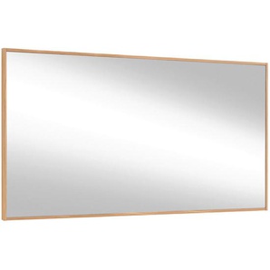 Wandspiegel, Eiche, Holz, Glas, Eiche, furniert, rechteckig, 119x62x3 cm, Goldenes M, Made in Germany, DGM-Klimapakt, in verschiedenen Größen
