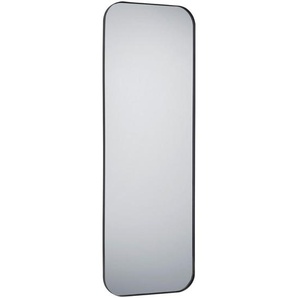 Xxxl Wandspiegel, Schwarz, Glas, Metall, rechteckig, 50x150x3 cm, senkrecht und waagrecht montierbar, Ganzkörperspiegel, Spiegel, Wandspiegel