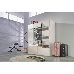 Xxxl Waschmaschinenschrank, Weiß, Metall, 67.5x162x67.5 cm, Typenauswahl, Waschküche, Waschmaschinenschrank