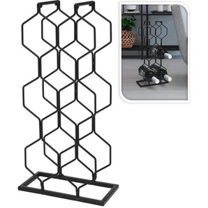 Xxxl Weinschrank, Schwarz, Metall, 23x11x48 cm, Küchen, Küchenmöbel, Küchenregale