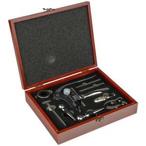 Xxxl Weinzubehör-Set, Edelstahl, Holz, Metall, 10-teilig, 23x6.6x27 cm, Essen & Trinken, Barausstattung