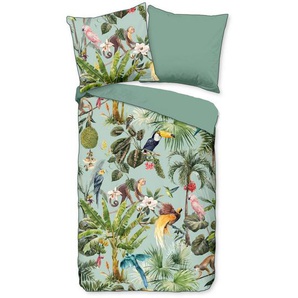 Xxxl Wendebettwäsche Ignadi, Grün, Textil, Blätter, 135x200 cm, Oeko-Tex® Standard 100, atmungsaktiv, Schlaftextilien, Bettwäsche, Bettwäsche,