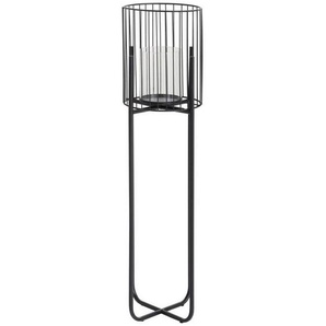 Xxxl Windlicht, Schwarz, Metall, Glas, 22x73x22 cm, Glaseinsatz, Dekoration, Windlichter & Laternen, Windlichter