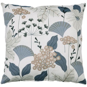Xxxl Zierkissen, Blau, Beige, Textil, Floral, Füllung: Hohlfaser, 48x48 cm, pflegeleicht, für den Außenbereich geeignet, Wohntextilien, Kissen,