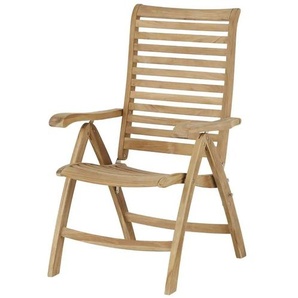 Yorkshire Gartenklappsessel aus Teakholz Cambridge Premium ¦ holzfarben ¦ Maße (cm): B: 65 H: 109,5 T: 70.0