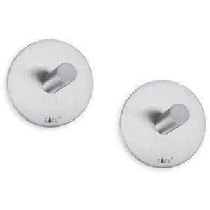 Zack Haken-Set, Edelstahl, Metall, 4.5x1.0x4.5 cm, Badaccessoires, Waschplatzzubehör, Handtuchhaken