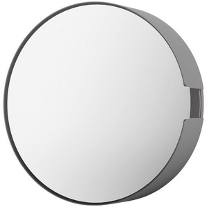 Zack Schlüsselkasten, Schwarz, Metall, Glas, 28x28x7 cm, Spiegelfront, Garderobe, Schlüsselboards & -kästen