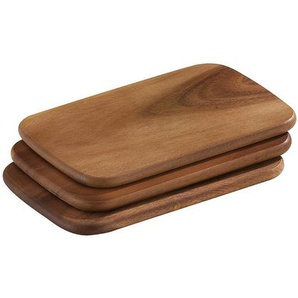 Zassenhaus Schneidebrett-Set, Akazie, Holz, 3-teilig, Akazie, 15x3x22 cm, Küchenzubehör, Schneidebretter
