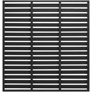 Zaunelement WPC 180x180 cm Schwarz