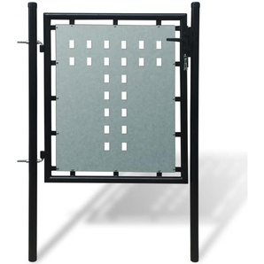 Zauntor (Einzeltor) Schwarz 100x125 cm