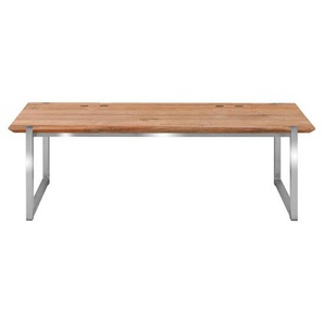 Zebra Bank Quadux 140 cm - verschiedene Ausführungen wählbar Edelstahl / recyceltem Teak