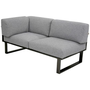 Zebra Belvedere 2-Sitzer Seitenteil Armlehne links, graphite - Tuva tweed grey 3684-3646