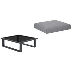 Zebra Belvedere Loungehocker graphite - Olefin grey 3683-3663