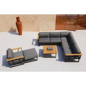 Zebra Belvedere Loungeset graphite, 5-teilig - Tuva tweed grey 3684-3646-3681-3648-3680-3640-3683-3643-3685