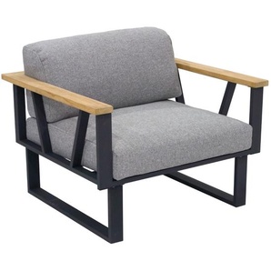 Zebra Belvedere Sessel Teakholz | Grau