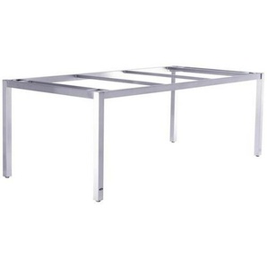 Zebra Gartentischgestell, Silber, Metall, eckig, 90x74x160 cm, Gartenmöbel, Gartentische, Gartentische