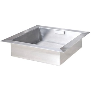 Zebra Sektkühler Quadux  Edelstahl 40x40x10cm