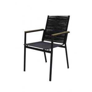 Zebra Stapelsessel Ben in Farbe ash grey , Edelstahlgestell mit Textilen 75% PVC/25% Polyester
