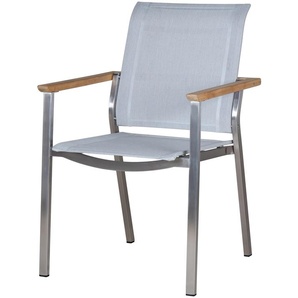 Zebra Stuhl Infinity Stapelsessel Teak | Hellgrau